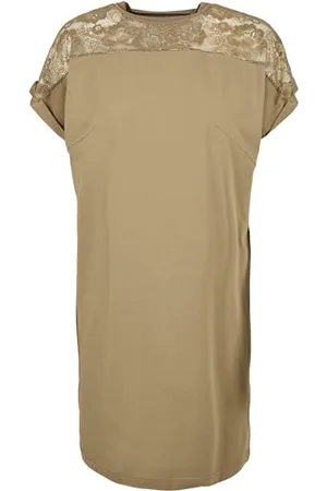 Urban classics Damen Ladies Lace Tee Dress Lässiges Kleid, , L