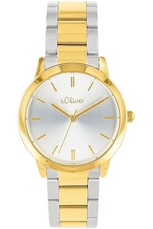 QS by s.Oliver Armbanduhr Damen Quarzuhr Analog, mit Edelstahl Armband, 3 bar Wasserdicht, Kommt in Uhren Geschenk Box