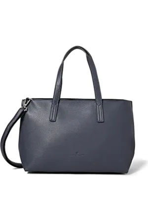 TOM TAILOR Marla Damen Shopper Umhängetasche Reißverschluss Mittelgroß Blau,34x12x21