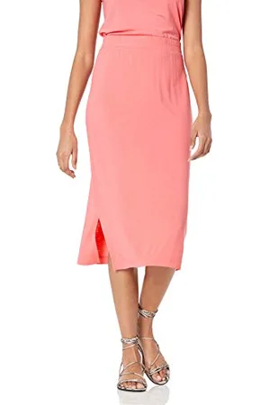 Amazon Damen Midirock aus Strick zum Hieinschlüpfen (erhältlich in Übergröße), , M