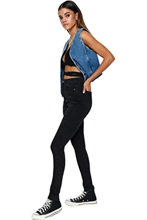 Trendyol Damen Skinny-jeans für Damen, Hohe Taille, Enge Passform Hose Casual, , 36
