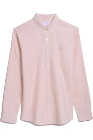 Farah Herren Brewer Slim Fit Cotton Oxford Shirt Hemd, , S