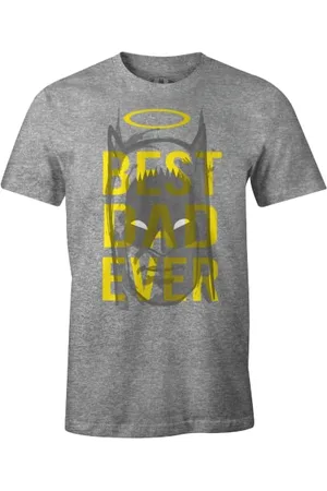 Batman Herren Mebatmbts205 T-Shirt, Grau meliert, M