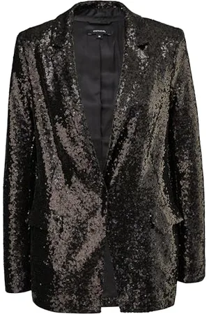 Comma, Long Blazer mit Pailletten