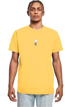 Merchcode Herren T-Shirt Peanuts - Charlie Brown T-Shirt Round Neck, Regular Fit, Cotton 100 Percent, S
