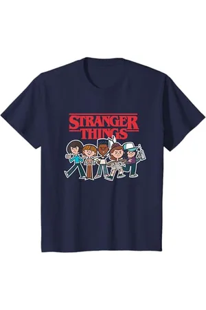 Stranger Things Kinder Cartoon Group T-Shirt