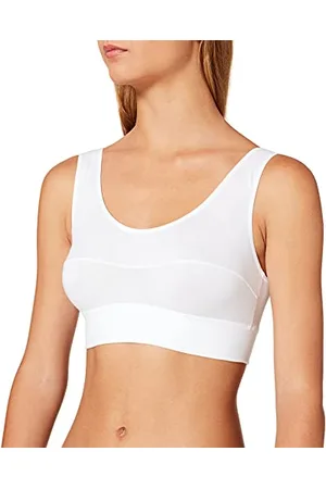 Calida Elastic Bustier Damen, mit breitem Softbund, natürlich atmungsaktive und weiche Single Jersey-Qualität