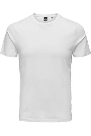Only & Sons Herren Onsbasic Slim O-neck 2-pak Noos T Shirt, Weiß, XL EU
