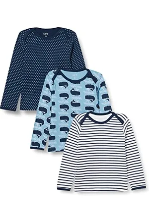CARE LABEL Unisex Baby T-shirt - Aop (3-pack) Langarmshirts, , 98 EU