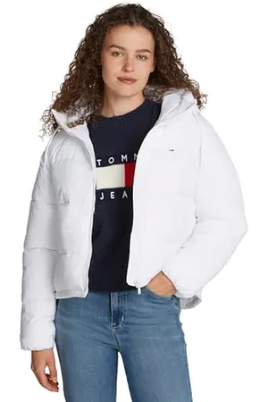 Tommy Hilfiger Damen Pufferjacke Warm, (White), XS
