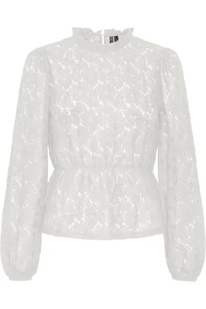 Pieces® Damen Pcjanessa Ls Lace Top, ,L
