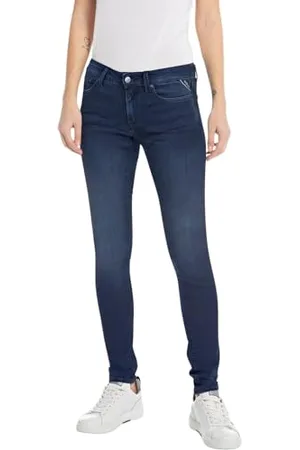 Replay Damen Jeans New Luz Skinny-Fit mit Power Stretch, (Blau), 30W / 32L