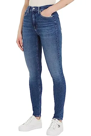 Calvin Klein Jeans Damen Jeans High Rise Skinny Fit, Blau (Denim Medium), 27W / 32L