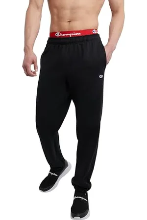 Champion Herren Sweatpants, Powerblend, Fleece, Comfortable Relaxed-Bottom Pants for Men (Reg. Or Big & Tall) Hose, Schwarzes C-Logo, S