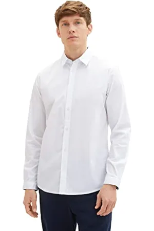 TOM TAILOR Herren Regular Fit Business Hemd mit Stretch, , L