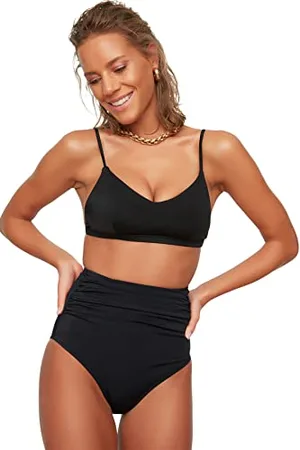 Trendyol Damen Korsetts Hoher Taillenbikini Bikini Bottoms, , 38 EU