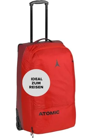 Atomic TROLLEY 90L Reisetasche - Rot - Hochwertige Reisetasche mit Rollen - Koffer zum Skifahren - Trolley mit mehreren Fächern - Wasser- & schmutzabweisender Reisekoffer
