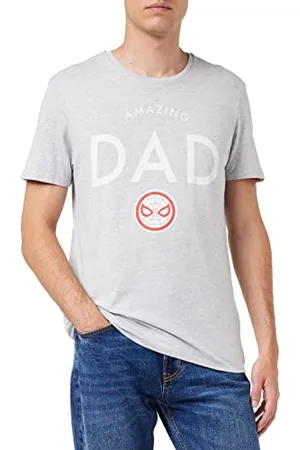 Marvel Herren Memarcots230 T-Shirt, Grau meliert, XL