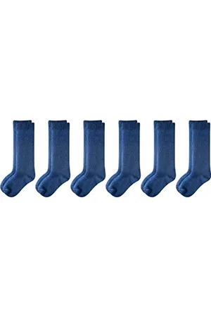 Amazon Unisex Kinder Bequeme Kniestrümpfe Aus Baumwolle, Lässiger Stil, 6 Paar, , 9 Jahre