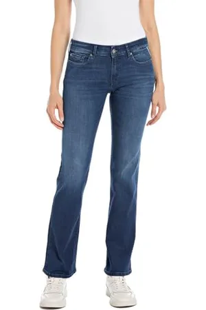 Replay Damen Jeans New Luz Skinny-Fit, (Blau), 33W / 34L