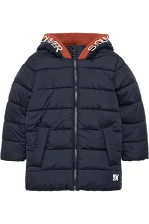 QS by s.Oliver Jungen 2152410 Steppjacke mit Kapuze und Labeling, , 116 cm