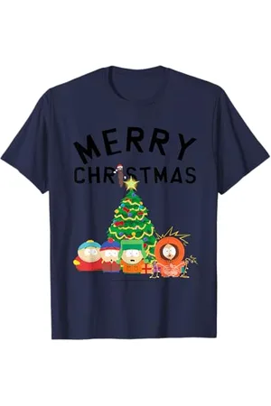 South Park T-Shirt Merry Christmas Offizielles Lizenzprodukt von Comedy Central Klassisch geschnitten, Kurzarm, Crew-Ausschnitt, Unisex, S, , Winter, Weihnachten