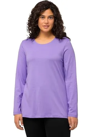 Ulla Popken Damen Langarm-Shirt Langarmshirt, , 50-52