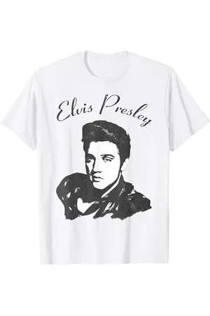 Elvis Presley Offiziell Lizenziertes Design T-Shirt, , S, Klassische Passform, Halbarm, Herren, Männer, Musik, T-Shirt, Novelty-T-Shirts