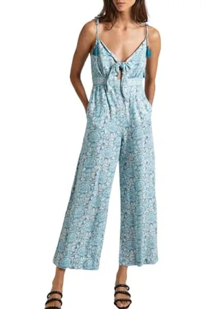 Pepe Jeans Damen Matilde Jumpsuit, Blau (Aqua Blue), XL