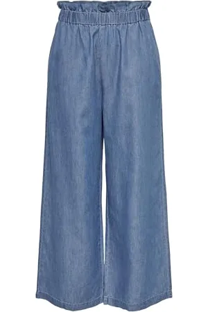 ONLY Female Jeans mit weitem Bein Locker geschnitten Hohe Taille Jeans