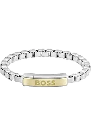 HUGO BOSS Jewelry Halskette oder Gliederarmband für Herren Kollektion DEVON aus Zweifarbiges Edelstahl, Bracelet