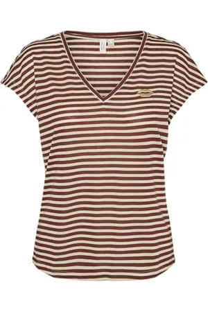 VERO MODA Damen Vmmiva S/S V-Neck JRS Btq T-Shirt, , M EU