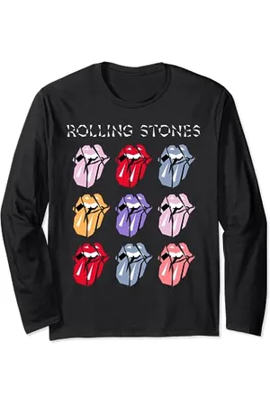The Rolling Stones Offizielle HD Multi Color Tongue Langarmshirt
