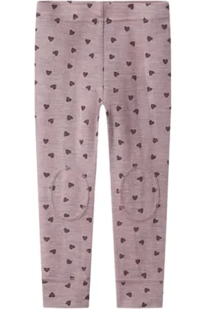NAME IT Mädchen Nmfwang Wool Rib AOP Leggings, , 98 EU