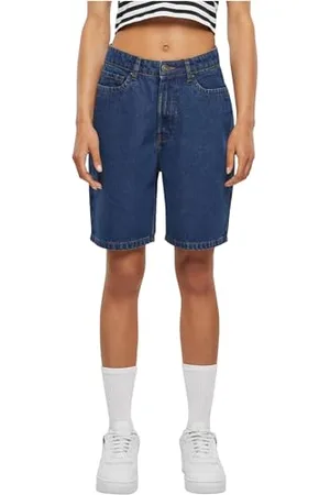 Urban classics Damen Shorts Ladies 90`s Bermuda, Denim Bermudashorts für Frauen, im Retro-Style, , 28