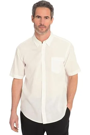 JP 1880 Herren große Größen Übergrößen Menswear L-8XL Leinenmix-Hemd, Halbarm, Buttondown-Kragen, Modern Fit 6XL 782692200-6XL