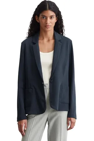 Marc O’ Polo Marc OߴPolo Damen Jerseyblazer aus Bio-Baumwolle sportlich, Blau (Deep Blue Sea), S