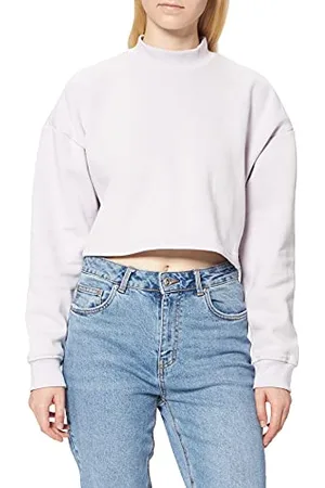 Urban classics Damen TB4560-Ladies Cropped Oversized Sweat High Neck Crew Sweatshirt, , M