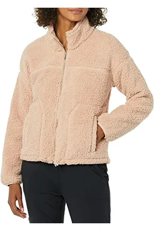 Amazon Damen Sherpa-Fleecejacke mit Langem Reißverschluss, , M