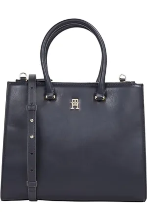 Tommy Hilfiger Damen Tote Bag Tasche Eternity Med mit Reißverschluss, Blau (Space Blue), Einheitsgröße