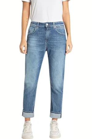 Replay Damen Jeans Marty Boyfit ResinPlus+, Blau , 25W / 28L