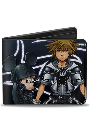Buckle Herren Kingdom Hearts II Organization 13 Mickey/Final Form Sora Zweifalten-Geldbörse, , Standard größe