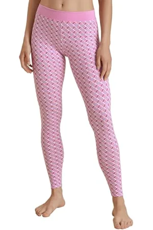 Calida Elastic Trend Leggings Damen, mit breitem Softbund, High Waist Yoga Leggings, natürlich atmungsaktive und weiche Single Jersey-Qualität
