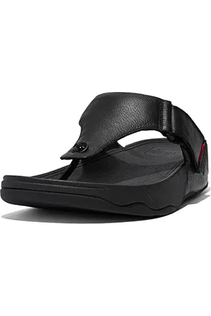 FitFlop Herren Trakk Ii Toe Post-Leather Sandalen, Schwarz (All Black), Gr. 41 EU (7 UK)