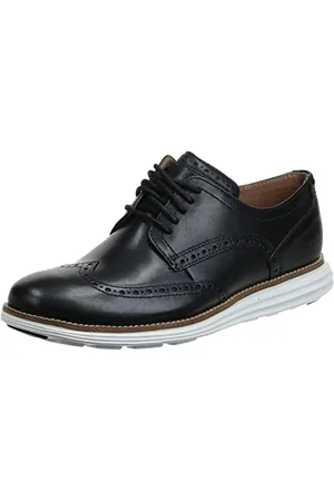 Cole Haan COZ7W|# Herren Original Grand Wingtip Oxfords Schnürhalbschuhe, Schwarz (Black Leather/White Black/White), 42 EU