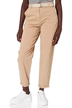 Tommy Hilfiger Damen Co Blend Belt Tapered Chino Pant Lässige Business-Hose, , 38