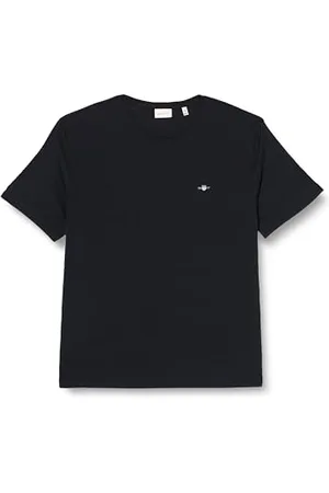 GANT Herren Printed Archive Shield Tshirt T-Shirt, Black, L