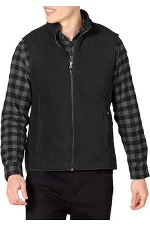 Amazon Herren Polarfleece-Weste mit durchgehendem Reißverschluss (erhältlich in Big & Tall), , M