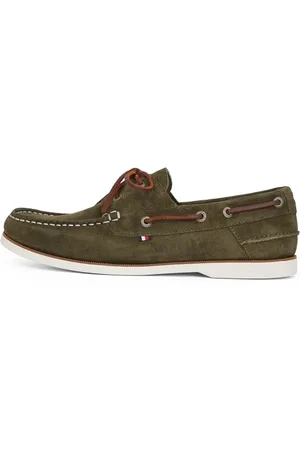 Tommy Hilfiger Herren Boat Schuhe Core aus Wildleder, Grün (Army Green), 43