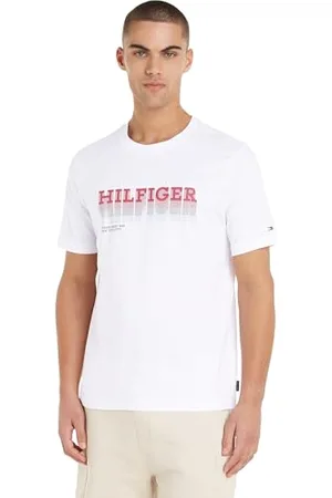 Tommy Hilfiger Herren T-Shirt Kurzarm Fade Tee Rundhalsausschnitt, , L